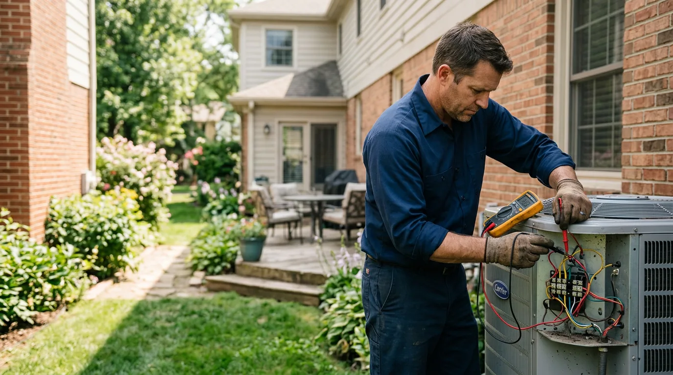 HVAC technician working near South Range, MI